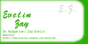 evelin zay business card